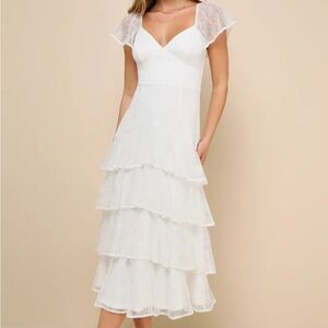 Lulu's White Lace Detail Dress